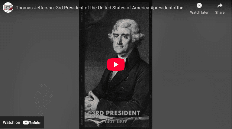 a screenshot of a videoThomas Jefferson -3rd President of the United States of America [VIDEO]